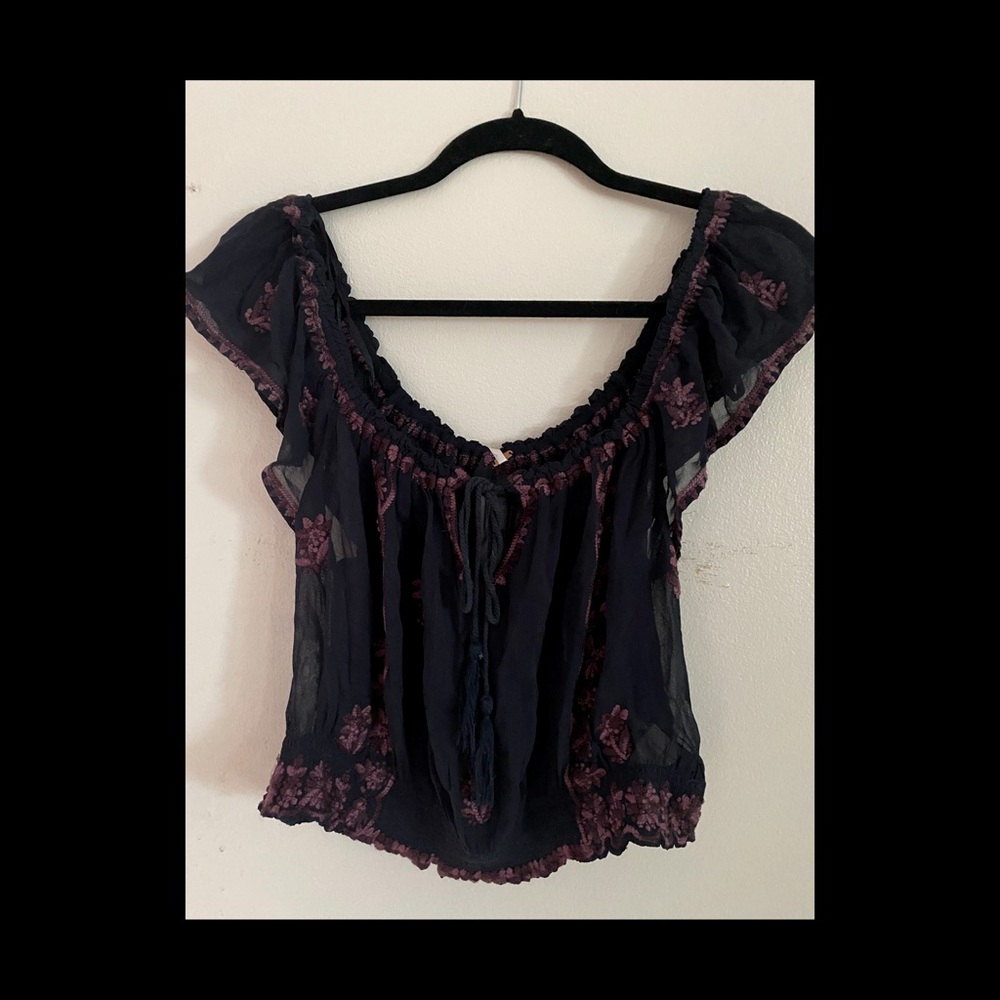 Free People Sheer Crop Top